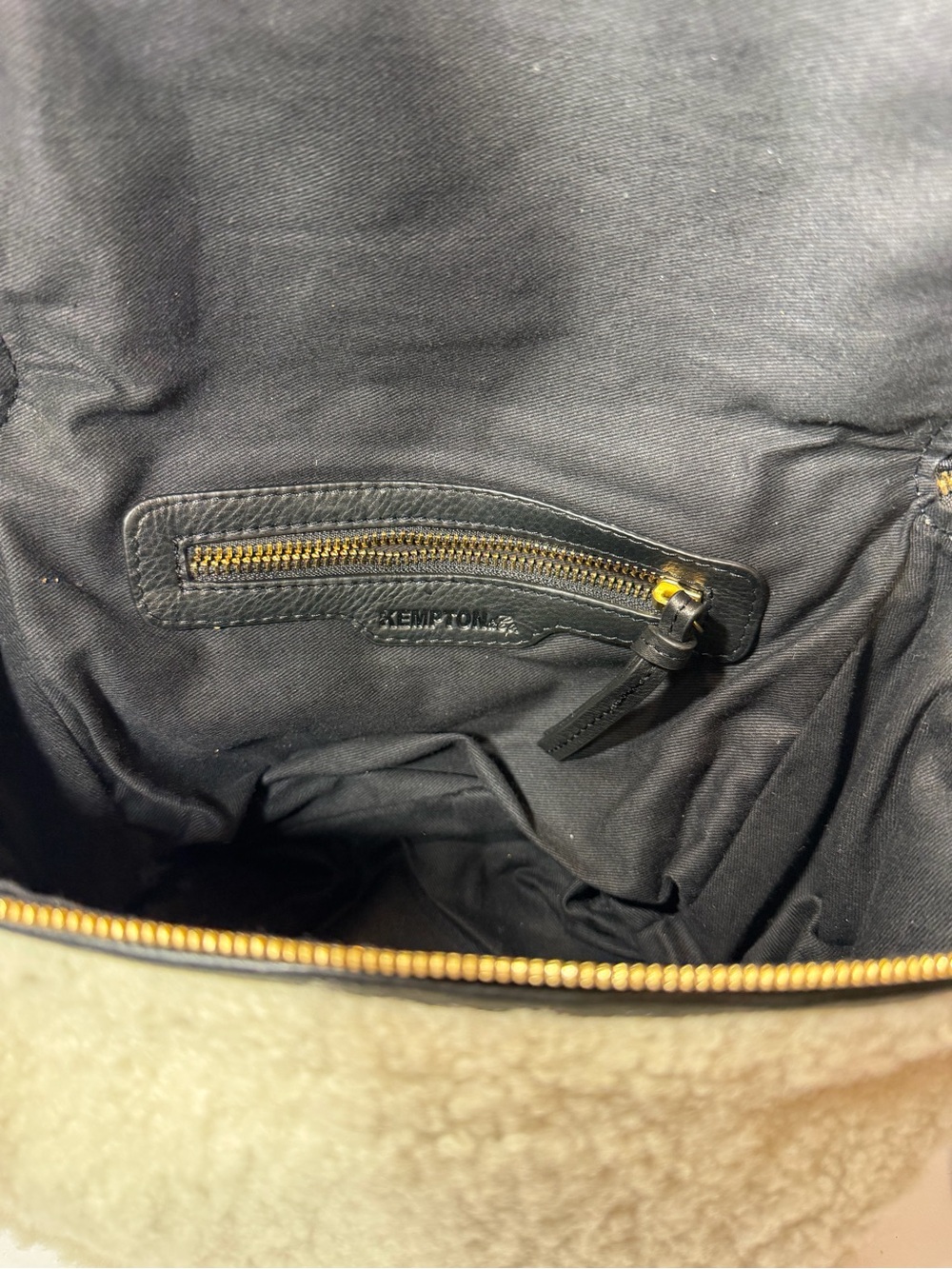 NWT Mini Rough Night Crossbody in with Shearling by Kempton & Co. $450 - Picture 6 of 6